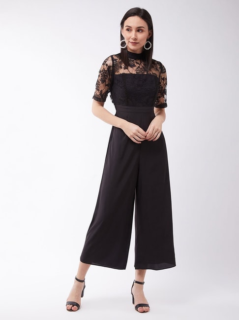Zara | Pants & Jumpsuits | Zara Black Cutout Culotte Jumpsuit | Poshmark