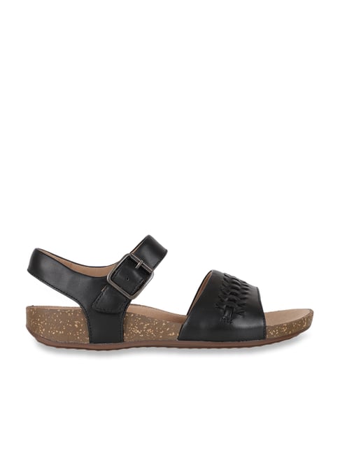 Clarks Women's Un Perri Way Black Ankle Strap Sandals