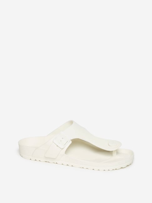 White best sale buckle sandals