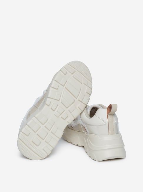 Buy LUNA BLU by Westside Beige Chunky Sneakers Online at best