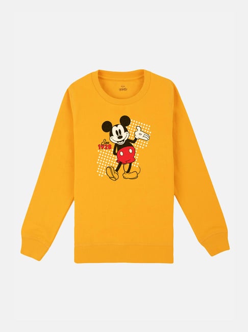 Buy Kidsville Kids Yellow Mickey Mouse Print Sweatshirt for Boys Clothing  Online @ Tata CLiQ