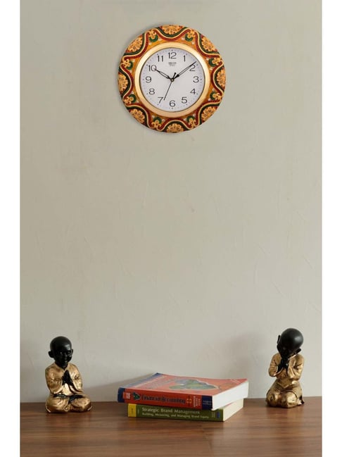 eCraftIndia Wooden Papier Mache Dazzling Handcrafted Wall Clock-picture-17