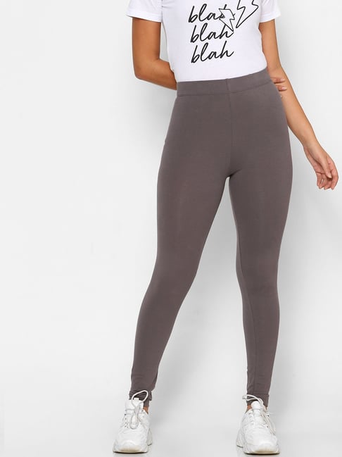 Buy Forever 21 Charcoal Slim Fit Leggings for Women Online Tata CLiQ