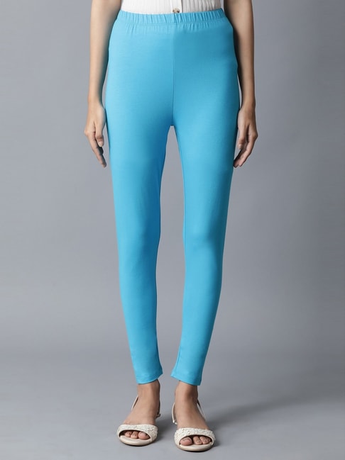 Buy Elleven Blue Regular Fit Leggings for Women Online @ Tata CLiQ