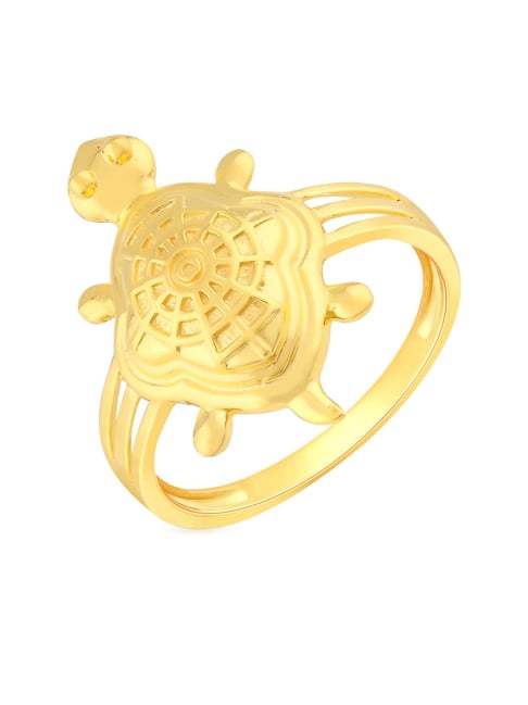 Missmister Gold Plated Lakshmi Finger Ring with Tortoise Shape, Vaastu