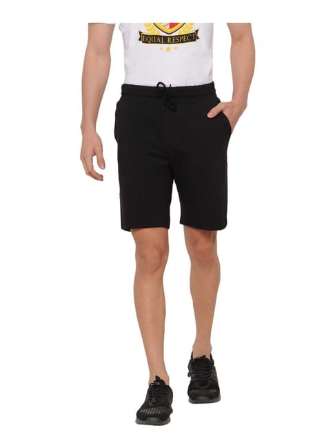 Forever 21 Black Regular Fit Solid Shorts