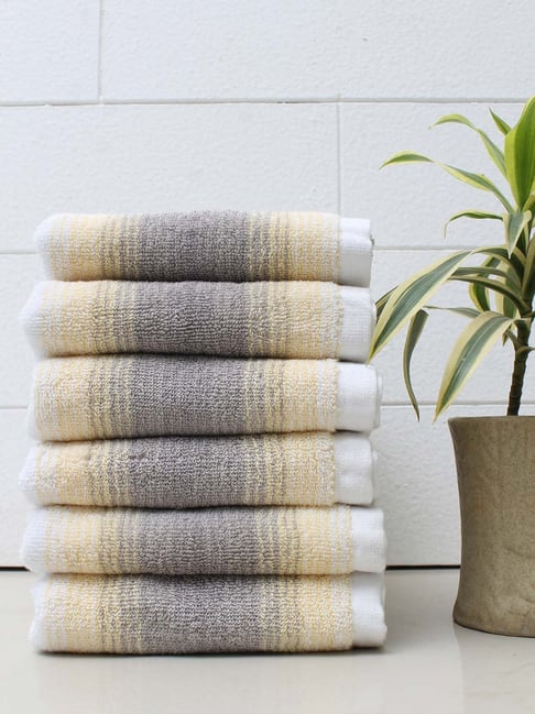 Grey and yellow online hand towels