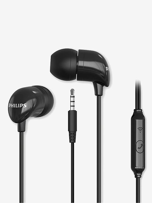 Philips TAE1126BK/94 Wired Earphone with Mic (Black)