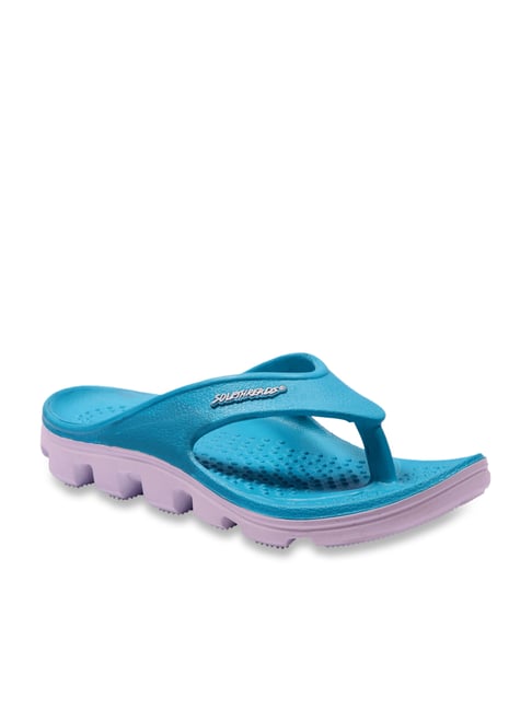 Solethreads Women s CREATOR L Blue Flip Flops