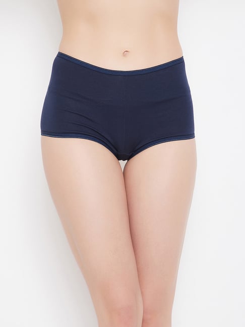 Clovia Blue Cotton Boyshorts Panty