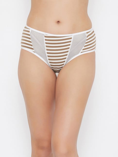 Buy Clovia White Striped Panty for Women Online @ Tata CLiQ