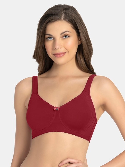 Buy AMANTE Women's Solid Non Padded Non Wired Full Coverage Bra