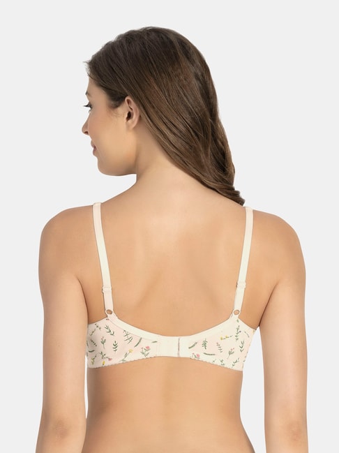 Buy Amante White Floral Print Padded Non-Wired Full Coverage Bra