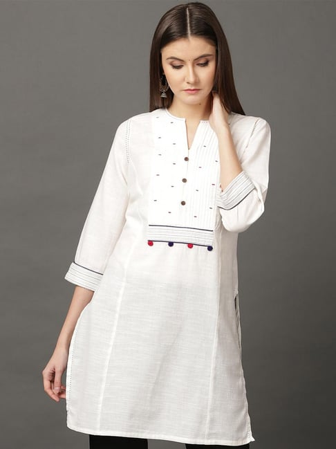 Buy Off White Kurtis & Tunics for Women by LAKSHITA Online | Ajio.com