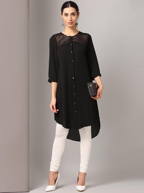 Buy LAKSHITA Solid Viscose Collared Women's Tunic | Shoppers Stop