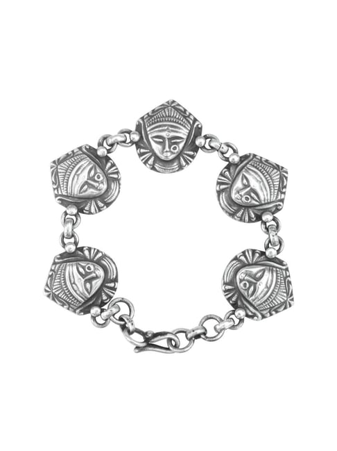 Ahilya Jewels 92.5 Sterling Silver Gold Plated Angel Charm Bracelet