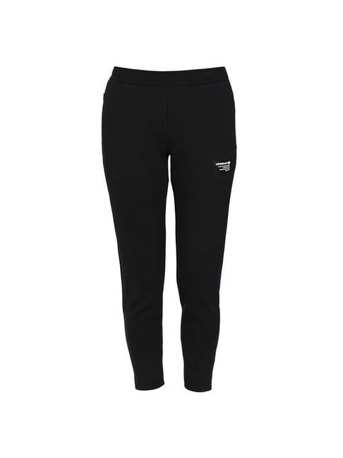 Women's Stretchable Lycra Joggers Track Pants with 2 Zippered Pockets