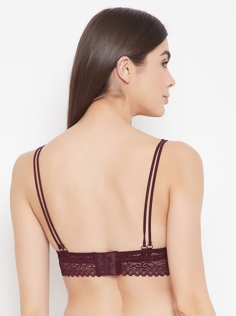 Buy Clovia Maroon Non-padded Bra for Women Online @ Tata CLiQ