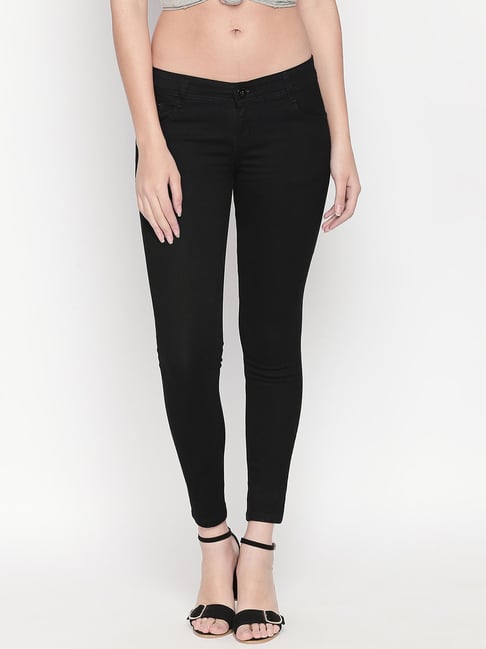 High Star Black Mid Rise Slim Fit Jeans