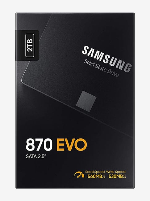 Buy Samsung 870 EVO MZ-77E2T0 2.5 Inch SATA 2TB Internal SSD Black
