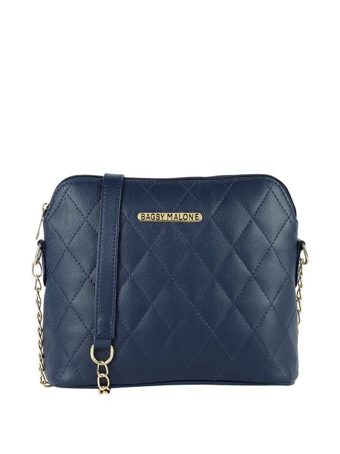Bagsy Malone Navy Quilted Medium Sling Handbag-picture-29