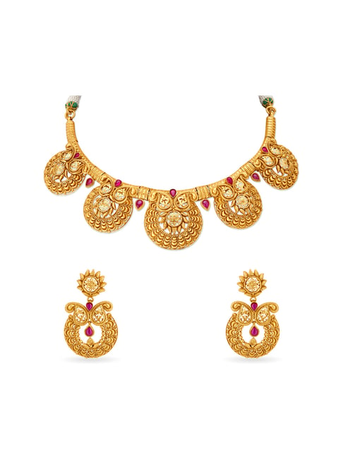 Tanishq 22 carat hot sale gold necklace