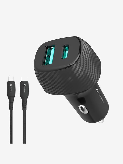 Portronics Car Power 6 POR-1346 36W Dual Port Car Charger (Black)