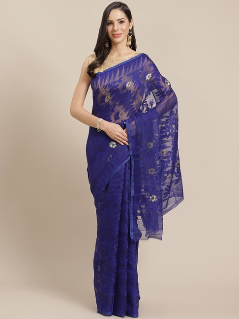 Kalakari India Purple Woven Saree Price in India