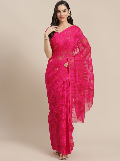 Kalakari India Pink Woven Saree Price in India