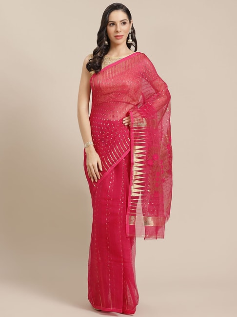 Kalakari India Pink Woven Saree Price in India