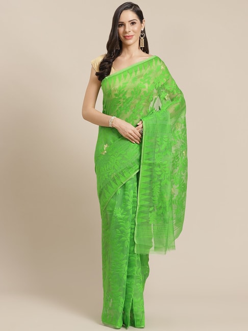 Kalakari India Green Woven Saree Price in India
