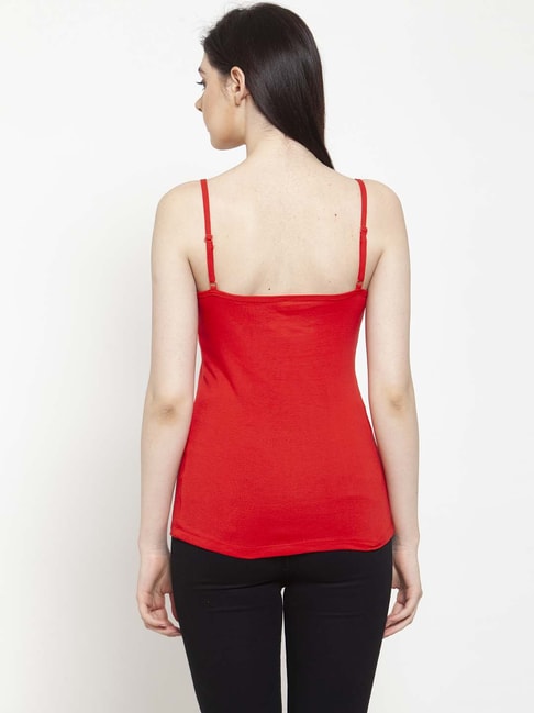 Buy Friskers Red Cotton Camisole for Women Online @ Tata CLiQ