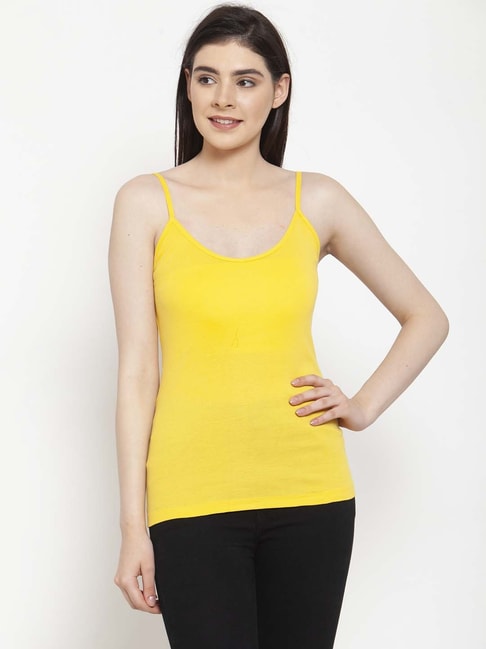 Friskers Yellow Cotton Camisole