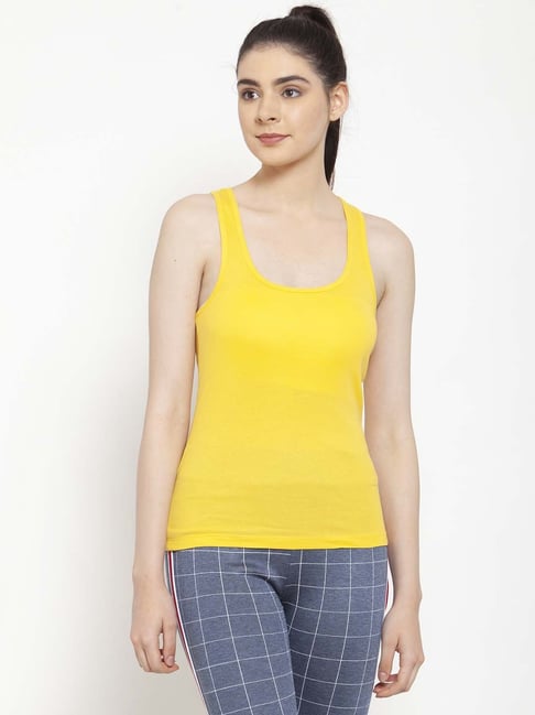 Friskers Yellow Cotton Camisole