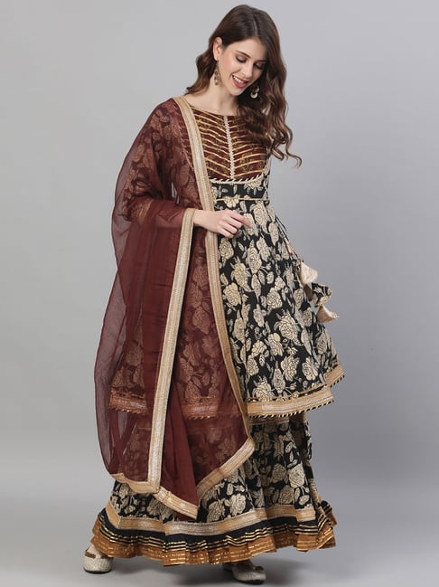 Buy Party Wear Brown Embroidery Work Georgette Ready To Wear Lehenga Choli  Online From Surat Wholesale Shop.