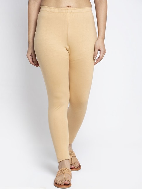 Buy online Beige Shimmer Leggings from Capris & Leggings for Women by Flur  for ₹429 at 52% off | 2024 Limeroad.com