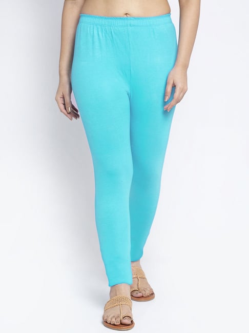 Buy Gracit Sky Blue Regular Fit Leggings for Women¿s Online @ Tata CLiQ