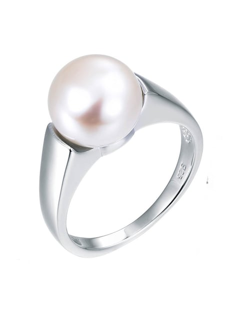 Fresh Water Pearl Ring 925 Solid Sterling Silver Simple Elegant Jewelry  gift her | eBay