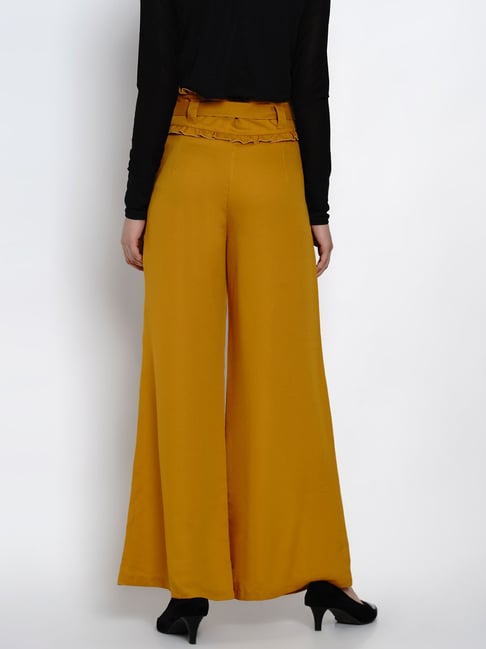 Buy Texco Yellow Regular Fit Pants For Women Online Tata Cliq 