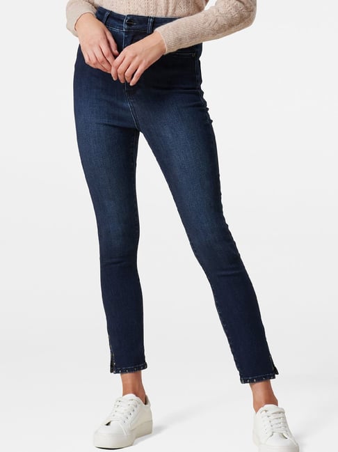 Buy Forever New Munich Blue High Rise Sculpting Crop Jeans for