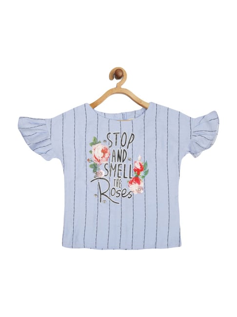 Tiny Girl Blue Printed Top