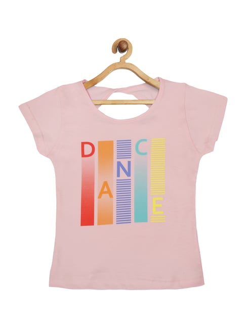 Tiny Girl Pink Cotton Printed Top