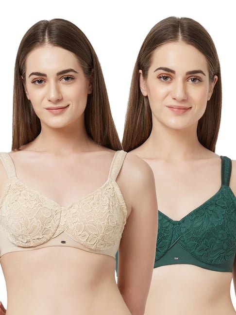 Buy Soie Multicolor Under Wired Non Padded Everyday Bra - (Pack Of