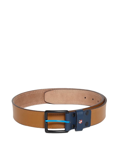 U S Polo Assn U.S. Polo Assn. Tan PU Waist Belt  for Men