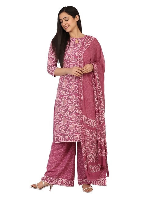 Buy Lavender Dress Material for Women by SATRANI Online | Ajio.com