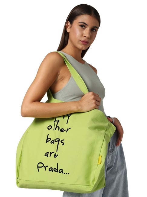 Buy FOREVER 21 Women Green Tote GREEN Online @ Best Price in India