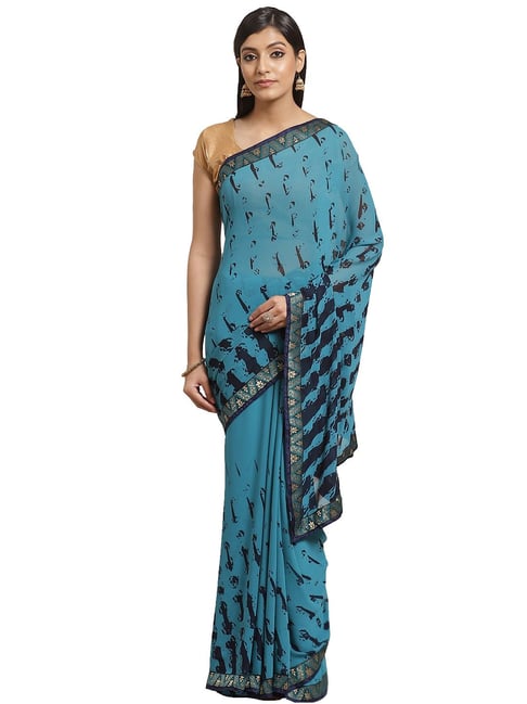 Buy Navy Sarees for Women by SHAILY Online