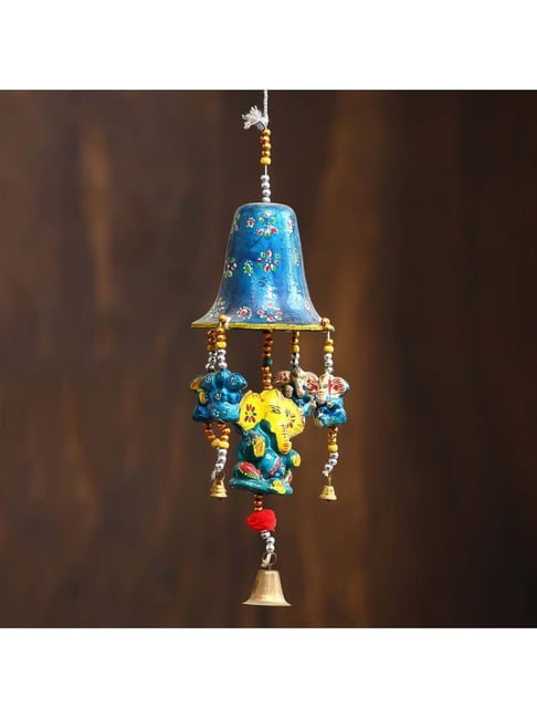 eCraftIndia Handcrafted Decorative Lord Ganesha Wall/Door/Window Hanging Bells-picture-37
