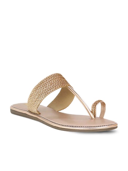 Buy INC 5 Gold Synthetic Open Toe Womens Party Wear Sandals | Shoppers Stop