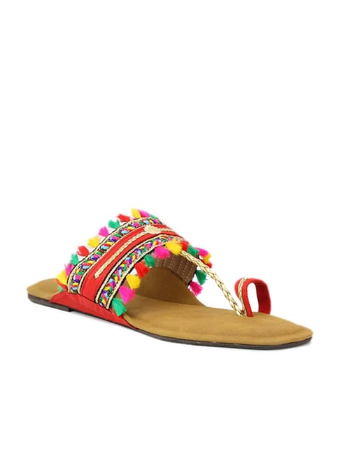 Inc.5 Women's Red Toe Ring Sandals Price in India